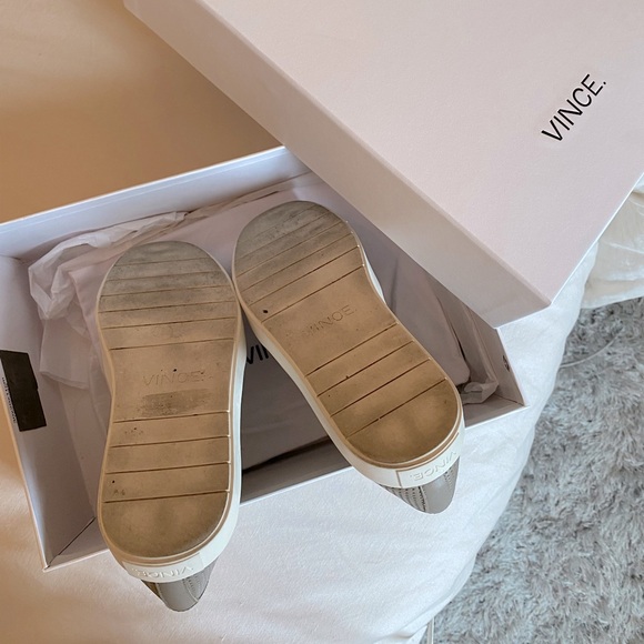 Vince | Blair Leather Perforated Slides - Picture 3 of 4